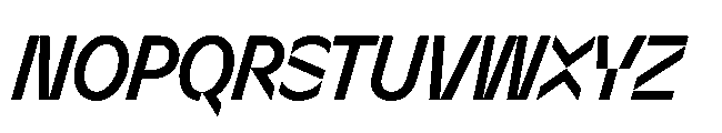 Sizek Pro Condensed Semi Bold Italic Font UPPERCASE