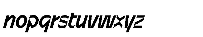 Sizek Pro Condensed Semi Bold Italic Font LOWERCASE