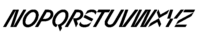 Sizek Pro Condensed Semi Bold Super Italic Font UPPERCASE