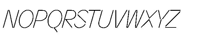 Sizek Pro Condensed Thin Italic Font UPPERCASE