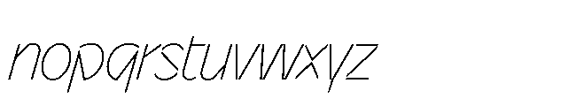 Sizek Pro Condensed Thin Italic Font LOWERCASE