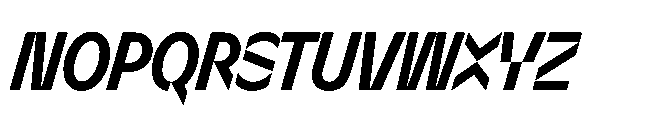 Sizek Pro Extra Condensed Bold Italic Font UPPERCASE