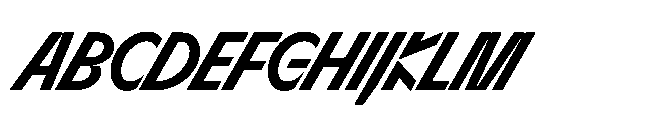 Sizek Pro Extra Condensed Bold Super Italic Font UPPERCASE