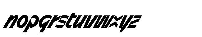 Sizek Pro Extra Condensed Bold Super Italic Font LOWERCASE