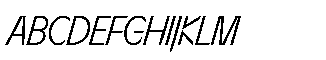 Sizek Pro Extra Condensed Clear Italic Font UPPERCASE