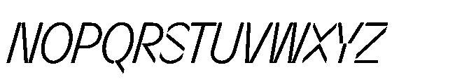 Sizek Pro Extra Condensed Clear Italic Font UPPERCASE