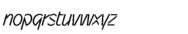 Sizek Pro Extra Condensed Clear Italic Font LOWERCASE
