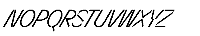 Sizek Pro Extra Condensed Clear Super Italic Font UPPERCASE