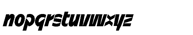 Sizek Pro Extra Condensed Extra Bold Italic Font LOWERCASE