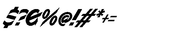 Sizek Pro Extra Condensed Extra Bold Super Italic Font OTHER CHARS