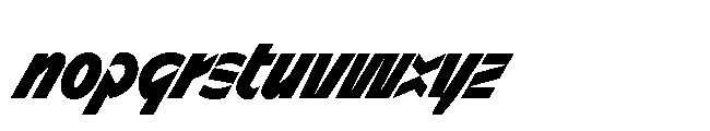 Sizek Pro Extra Condensed Extra Bold Super Italic Font LOWERCASE