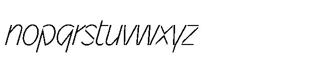 Sizek Pro Extra Condensed Extra Light Italic Font LOWERCASE