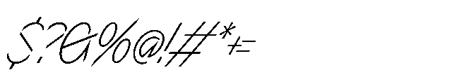 Sizek Pro Extra Condensed Extra Light Super Italic Font OTHER CHARS