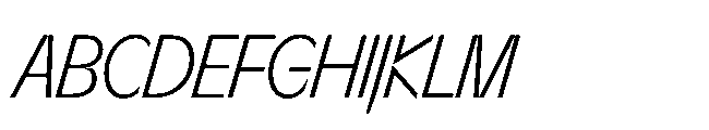 Sizek Pro Extra Condensed Light Italic Font UPPERCASE