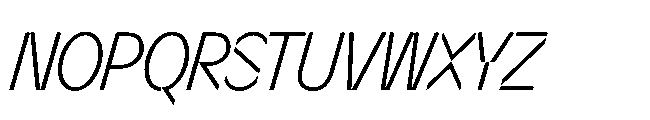 Sizek Pro Extra Condensed Light Italic Font UPPERCASE