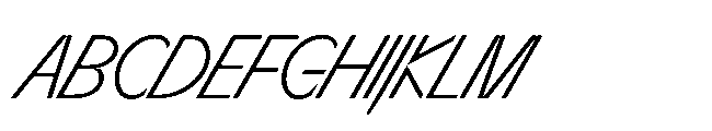 Sizek Pro Extra Condensed Light Super Italic Font UPPERCASE