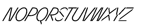 Sizek Pro Extra Condensed Light Super Italic Font UPPERCASE