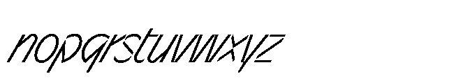 Sizek Pro Extra Condensed Light Super Italic Font LOWERCASE