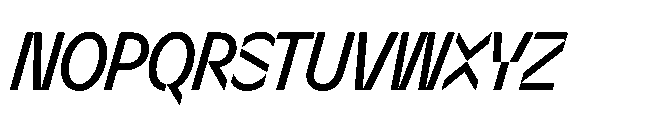 Sizek Pro Extra Condensed Medium Italic Font UPPERCASE