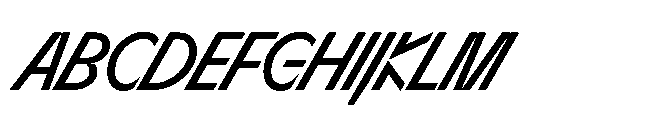 Sizek Pro Extra Condensed Medium Super Italic Font UPPERCASE