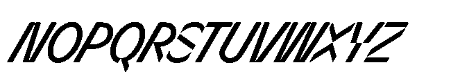 Sizek Pro Extra Condensed Medium Super Italic Font UPPERCASE