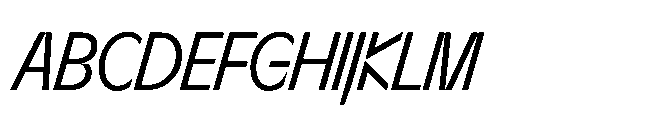 Sizek Pro Extra Condensed Regular Italic Font UPPERCASE