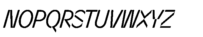 Sizek Pro Extra Condensed Regular Italic Font UPPERCASE