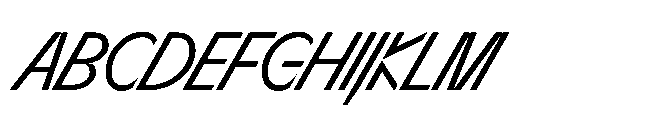 Sizek Pro Extra Condensed Regular Super Italic Font UPPERCASE