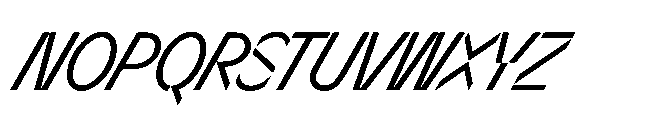 Sizek Pro Extra Condensed Regular Super Italic Font UPPERCASE