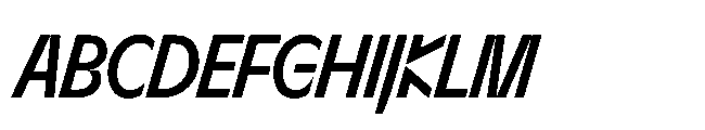 Sizek Pro Extra Condensed Semi Bold Italic Font UPPERCASE