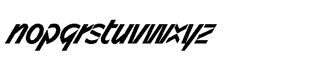 Sizek Pro Extra Condensed Semi Bold Super Italic Font LOWERCASE