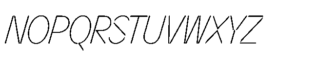 Sizek Pro Extra Condensed Thin Italic Font UPPERCASE
