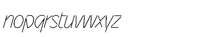 Sizek Pro Extra Condensed Thin Italic Font LOWERCASE