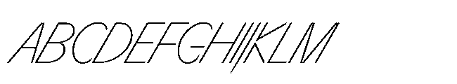 Sizek Pro Extra Condensed Thin Super Italic Font UPPERCASE