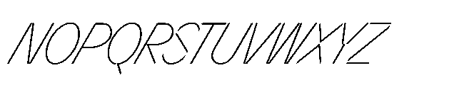 Sizek Pro Extra Condensed Thin Super Italic Font UPPERCASE