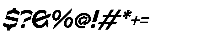 Sizek Pro Narrow Bold Italic Font OTHER CHARS