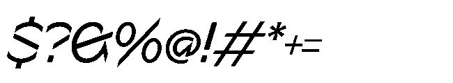 Sizek Pro Narrow Book Italic Font OTHER CHARS