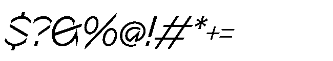 Sizek Pro Narrow Clear Italic Font OTHER CHARS