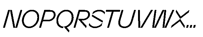 Sizek Pro Narrow Clear Italic Font UPPERCASE
