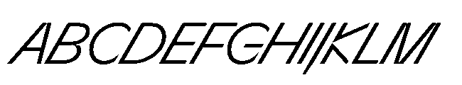 Sizek Pro Narrow Clear Super Italic Font UPPERCASE