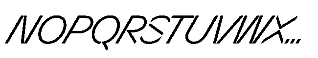 Sizek Pro Narrow Clear Super Italic Font UPPERCASE