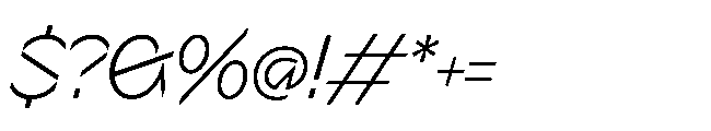 Sizek Pro Narrow Light Italic Font OTHER CHARS