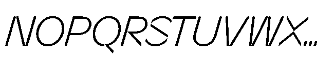 Sizek Pro Narrow Light Italic Font UPPERCASE