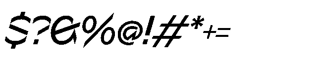 Sizek Pro Narrow Medium Italic Font OTHER CHARS