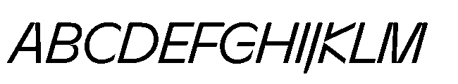 Sizek Pro Narrow Regular Italic Font UPPERCASE