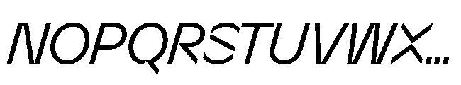 Sizek Pro Narrow Regular Italic Font UPPERCASE