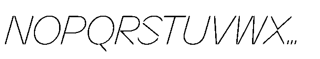 Sizek Pro Narrow Thin Italic Font UPPERCASE