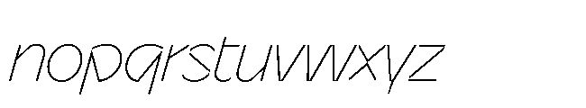 Sizek Pro Narrow Thin Italic Font LOWERCASE