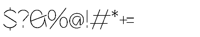 Sizek Pro Narrow Thin Font OTHER CHARS