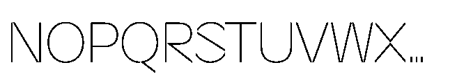 Sizek Pro Narrow Thin Font UPPERCASE